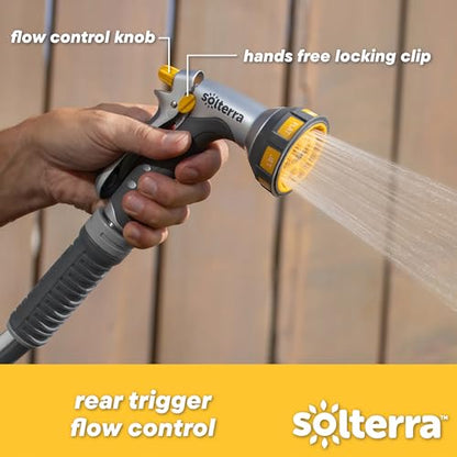 Solterra 7-Pattern Garden Hose Nozzle with Rear Trigger