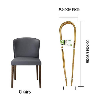 3 Feet Natural U-Hoops Bamboo, Mininfa Garden Trellis, Bamboo Trellis U-Shape for Plant Support - 3 Pack - size: 3 Feet