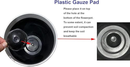 24,21,11 Inch Large Plastic Planters with Drainage Hole and Saucer - Set of 3 Tall Plant Pots Indoor Flower Pot Tall Round Planters Outdoor Large Tall Planter - color: Off-white