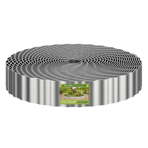 100ft Landscape Edging, 3in Tall Corrugated Metal Garden Border