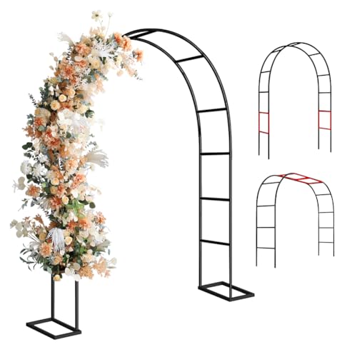 Zhisheng Garden Arch Arbor Trellis with Base for Climbing Plants - size: 7.9FT