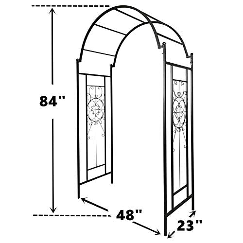 OUTOUR Garden Arch Arbor Arbour Trellis Outdoor Iron Arbor Arbour