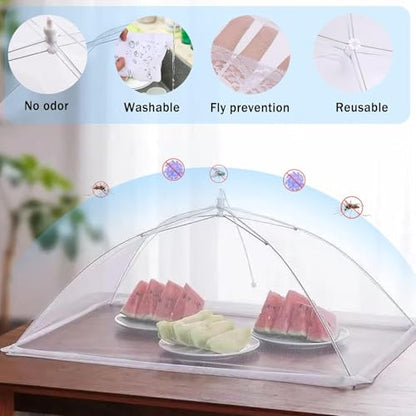 JULBEAR 2Pcs 40x24 Extra Large Mesh Food Cover Tent for Outside - size: 40"x24"