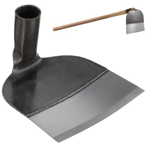 BESPORTBLE Heavy Duty Garden Hoe Tool for Weeding and Soil Loosening Solid Steel Construction Compact 7.28 Inch Hand Hoe for Backyard Gardening and Agricultural Use - size: 18.50X18.50X11.50CM