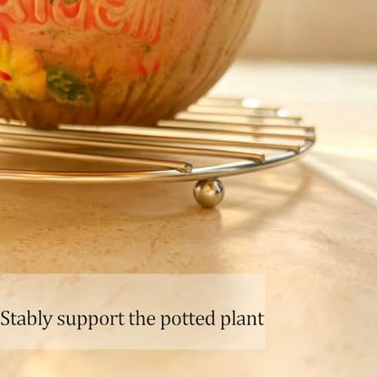 2PCS Stainless Steel Pot Feet Plant Pot Risers for Outdoor Planters Flower Pots Risers Toes for Plant Flower Pots Indoor Outdoor