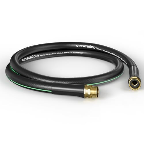 GreatBuddy Garden Hose 5ft, 5/8" Heavy Duty Water Hose - size: 5ft
