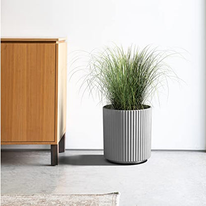 Veradek Demi Series Planter - Large Round Outdoor Planter - color: Gray, size: 16 inch - 2 Pack