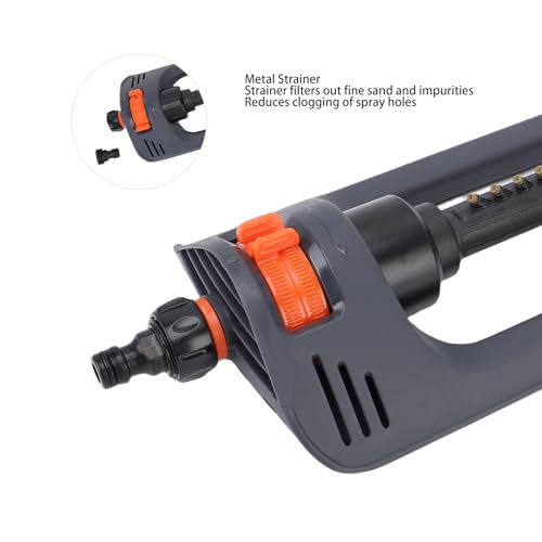 Lawn Sprinkler Heavy Duty Nozzles 4 Spray Modes for Yard, Garden Water Oscillating Sprinkler Covers Up to 4000 Sq Ft with Weighted Base