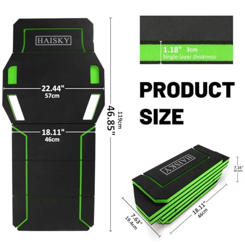 Foldable Mechanic Kneeling Pad,22.44" Wide EVA Foam Mat,1 Pack,Green - color: Green & Black