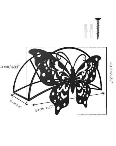 Butterfly Garden Hose Holder Wall Mount Heavy Duty Hose Hanger 125'5/8" - color: Butterfly Sculpture