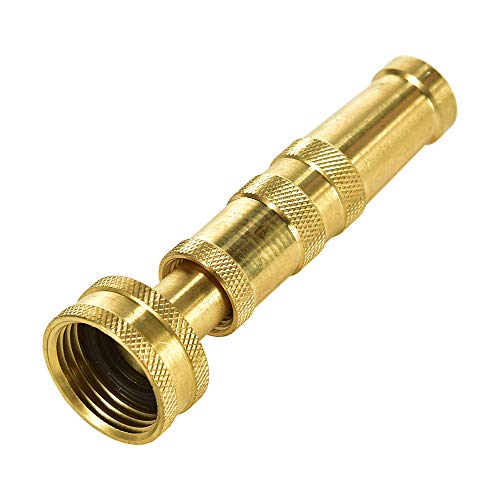 Heavy-Duty Brass Hose Nozzle, Adjustable Twist Hose Nozzle, Jet Sweeper Nozzle, Garden Sprayer - color: Nozzle Twist (1 Pack)