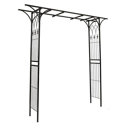 1. GO Steel Garden Arch, 6'9'' High x 4'11'' Wide, Garden Arbor for Various Climbing Plant, Outdoor Garden Lawn Backyard
