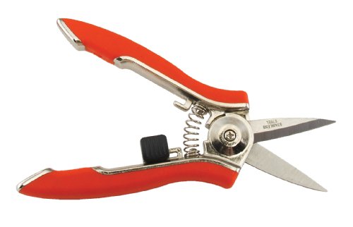 Dramm Colorpoint Stainless Steel Compact Garden Pruning Shears, Hand Pruner, Garden Clippers, with Heavy Duty Blade and Easy Grip Handle, Red - color: Red, style: Compact Shear