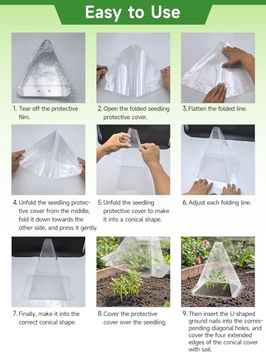 20 Pack Garden Cloches,Clear Reusable Plant Bell Covers,7.8"x11"