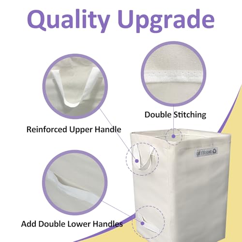 Heavy Duty Lawn and Leaf Bag 38 Gallon, Reusable Square Outdoor Yard Waste Bag with 4 Handles, Tear-Resistant for Lawn Clippings, Storage, Moving - color: Large Square