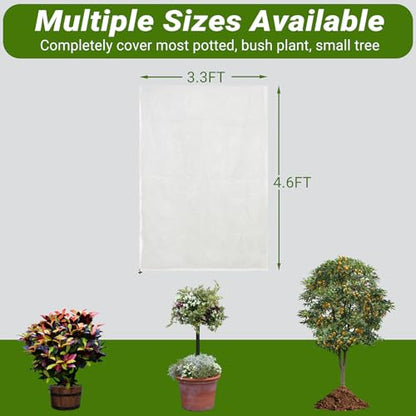 Bird Netting for Garden Protection, 2 Pack Garden Netting Pest Barrier with Zipper Drawstring, 3.3x4.6FT Mosquito Net Tomato Protective Cover Plant Netting for Cicadas Vegetables Blueberry Bushes - size: 2PCS 3.3×4.6FT