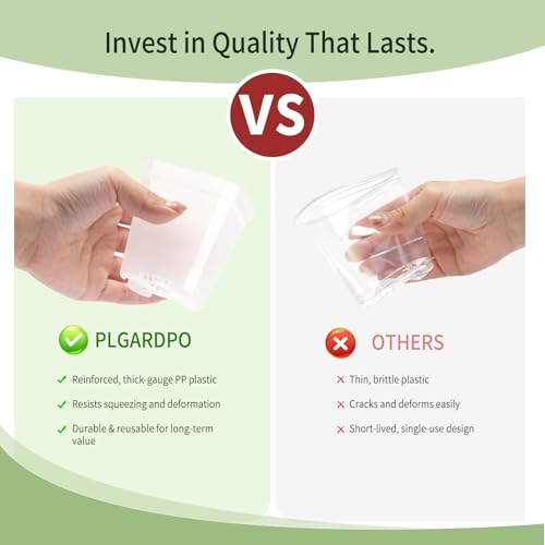 Clear Nursery Pots with Drainage, Square Plastic Plant Pots, 3 Inch Clear Seed Starter Flower Pots, 30 Pcs Small Pots for Seedling