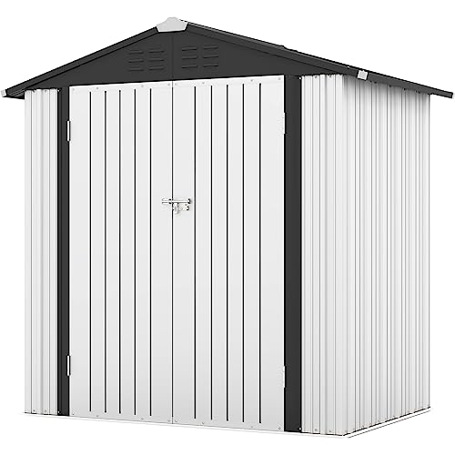 Patiowell 6x4 FT Outdoor Storage Shed, White - color: White, size: 6x4 FT