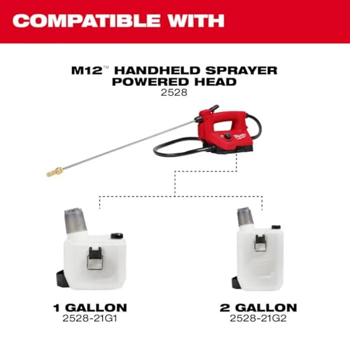 2528-21G2 2 Gal Handheld Sprayer, Poly, 4 Ft L Hose, 24 in L for Milwaukee Tool
