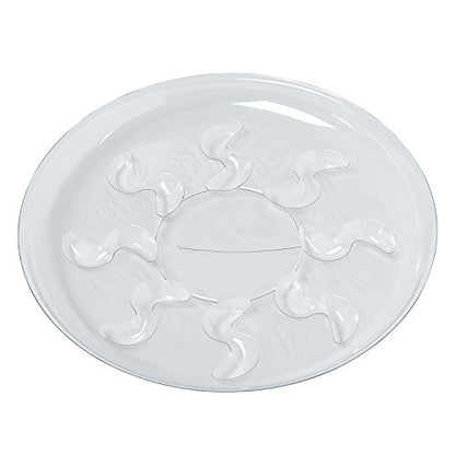 Idyllize 5 Pieces of 12 inch, Clear Thick Plastic Heavy Duty Sturdy Plant Saucer Drip Trays for pots (12") - size: 12"