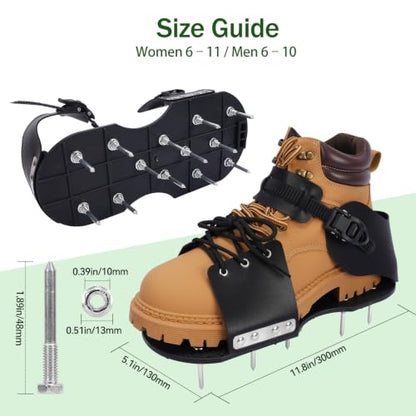 HFH Heavy Duty Lawn Aerator Shoes with Upgraded Ratcheting Buckles