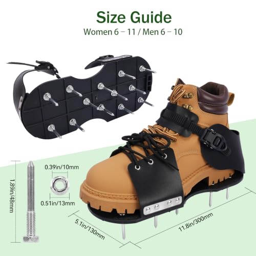 HFH Heavy Duty Lawn Aerator Shoes with Upgraded Ratcheting Buckles