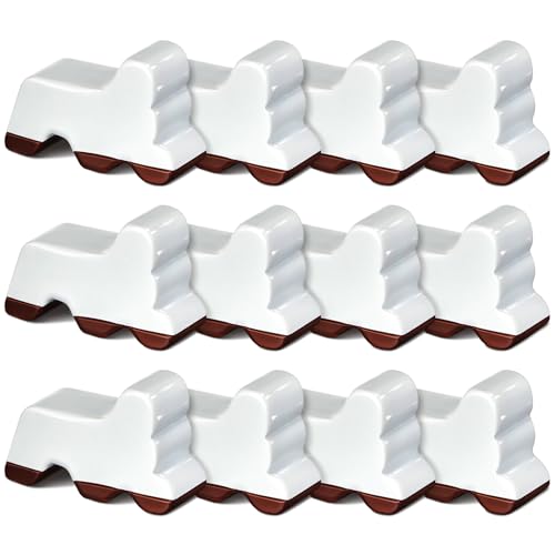 Kigeli 12 Pcs Resin Pot Feet for Outdoor Planters Frost Proof, White - color: White