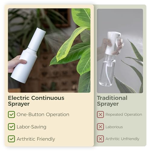 Bamworld Battery Powered Sprayer Rechargeable Electric Spray Bottle 750ml - color: White, size: 750ml