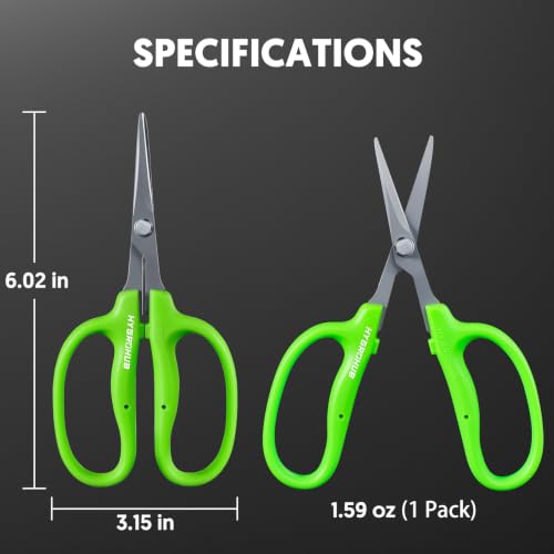Garden Scissors, 6-in Sharp Pruning Shears for Precise Cutting, Non-Stick - style: Straight Blade