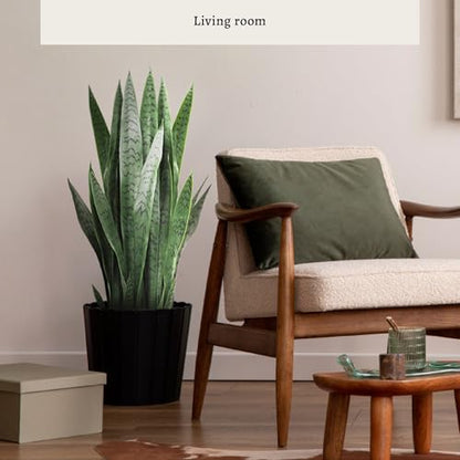 KOL 3FT 2-Pack Artificial Snake Plants, Fake Sansevieria Indoor Outdoor - size: 2 PCS