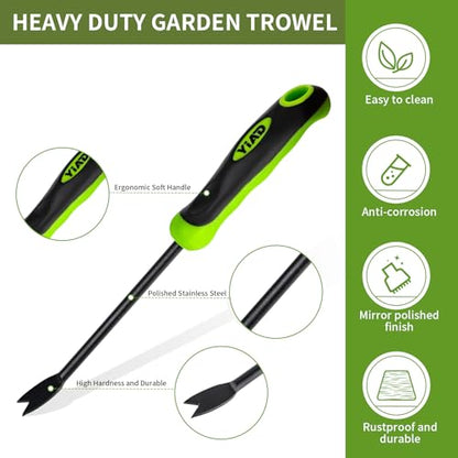 Hand Weeder Tool, 13" High-Carbon Steel V-Tip Weed Puller - size: 13-IN