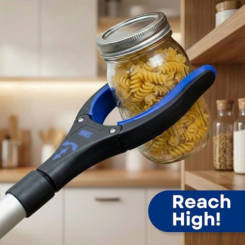 RMS 2-Pack 32 Inch Extra Long Grabbers Reachers with Rotating Jaw (Blue) - color: Blue