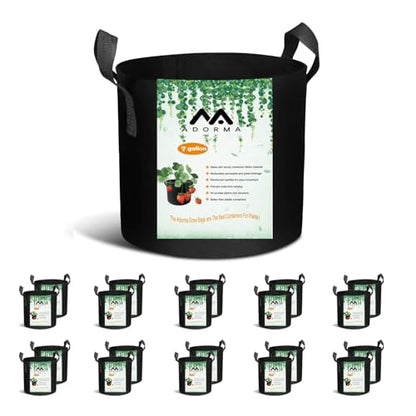 20-Pack 7 Gallon Grow Bags, Heavy Duty Aeration Fabric Pots with Handles,300G Thickened Nonwoven Pots for Plants/Vegetables/Flowers - size: 7 Gallon