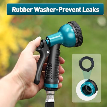 Besiter Garden Hose Nozzle Sprayer 10 Watering Patterns Spray Nozzles Heavy Duty Hose Head Lightweight Hose Attachment Blue - color: Blue
