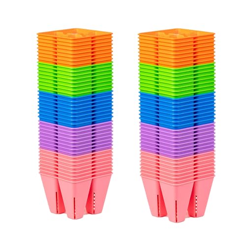 Bootstrap Farmer 4 Cell Inserts for 1020 Trays | 80 Pack Multi-Color Heavy Duty Seed Plugs with Air Prune Slits for Stronger Roots | Made in USA - color: Multicolor, size: 80-pack