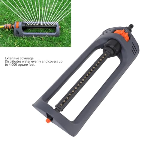Lawn Sprinkler Heavy Duty Nozzles 4 Spray Modes for Yard, Garden Water Oscillating Sprinkler Covers Up to 4000 Sq Ft with Weighted Base