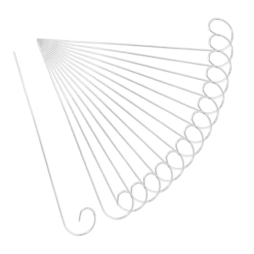 15Pcs Silver Plant Label Hooks, Rustproof Garden Stake Marker Holders, Plant Label Hanger Rods for Flower Pots, Planters, Containers, Support for Plant Signs and Garden Accessories - size: 30cm
