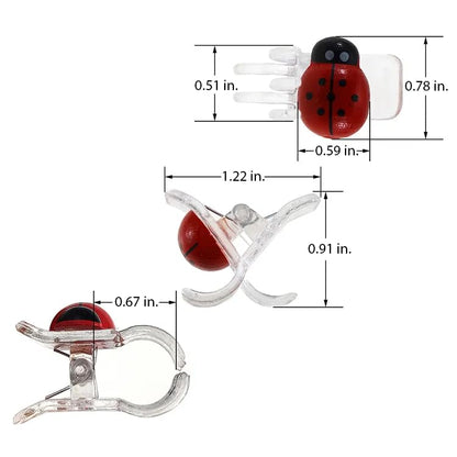 Ladybug Plant Clips – 50 Pack Cute Garden Vine Holders for Tomatoes, Orchids, Trellis & More – Indoor Outdoor Plant Support, Preassembled and Reusable