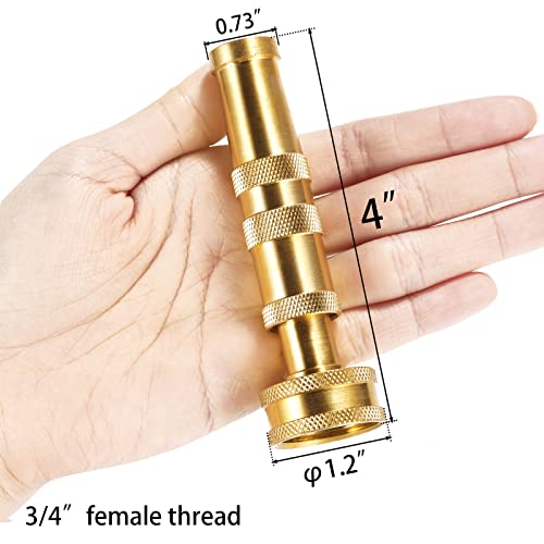 Heavy-Duty Brass Hose Nozzle, Adjustable Twist Hose Nozzle, Jet Sweeper Nozzle, Garden Sprayer - color: Nozzle Twist (1 Pack)