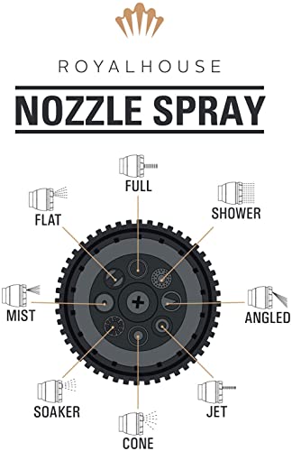 Garden Hose Nozzle, 8 Spray Patterns High Pressure Water Sprayer, 4 Pack - size: Pack Of 4