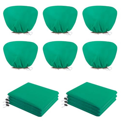 6 Pack Shrub Plant Covers Freeze Protection for Winter, 39.4"X39.4", Green - size: 6PCS-39.4" X 39.4"