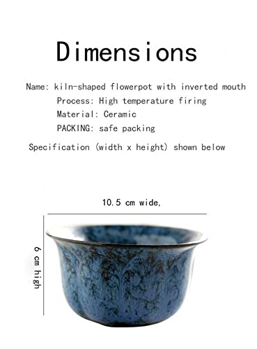 YYW 3 Inch Ceramic Plant Pot Set of 4 with Drainage and Bamboo Tray(Set 3) - color: Set 3, size: One Size
