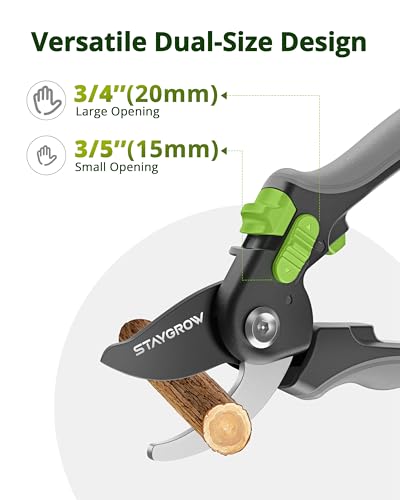 8.5" Pruning Shears for Gardening SK5 Sharp Garden Shears - size: 8.5 Inch Bypass