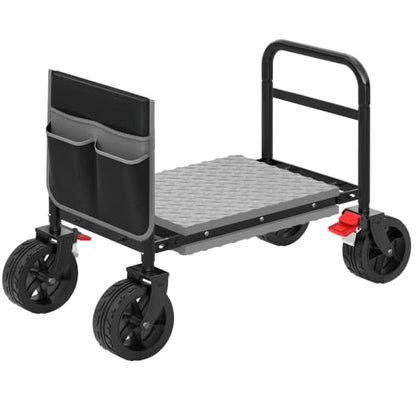 Rolling Garden Kneeler and Seat with Wheels: 360 Degree Swivel with Brakes
