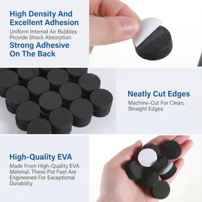 40 Pack Pot Feet for Outdoor Planters, Pot Risers 1" Wide X 0.4" Tall High