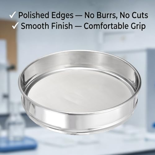 PATIKIL Lab Sieve 1000 Mesh(0.015mm) 11.8"(30cm) Diameter Sifting Screen - size: 1000 Mesh(0.015mm)/11.8"(30cm) Dia