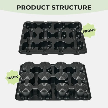 homenote 10 Pack 12 Cell Reusable Seed Starting Trays for 4 Inch Planters - size: 4 Inch, style: 10 Pack Seed Starter Tray