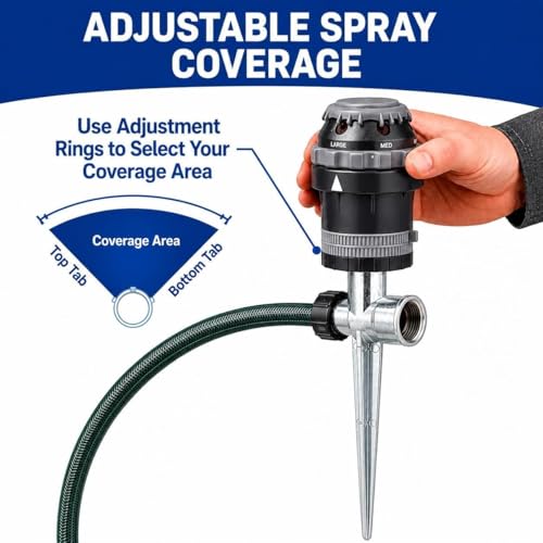 6-Pack Orbit 58573N H2O-Six Gear-Drive Sprinkler on Metal T-Spike (6)