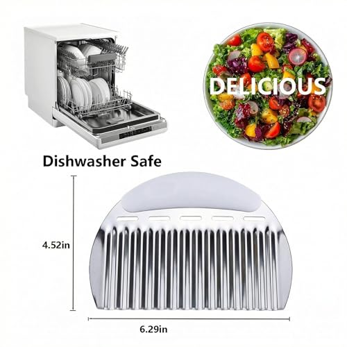 Crinkle Cutter French Fry Cutter, 2 Pack Stainless Steel Wavy Potato Slicer - color: White & Green