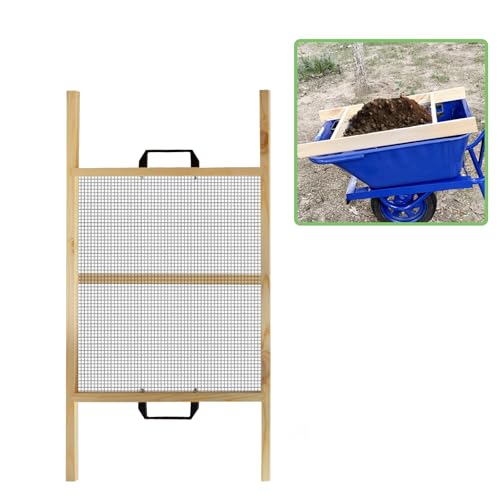 Large Soil Sifter,Rock Sifter, Soil Sifter for Gardening,Compost Sifter for Sand, Leaves & Compost, Fits Wheelbarrow
